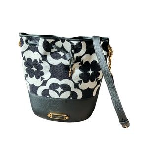 Kate Spade Gramercy Chenille Flower Monogram Bucket Bag